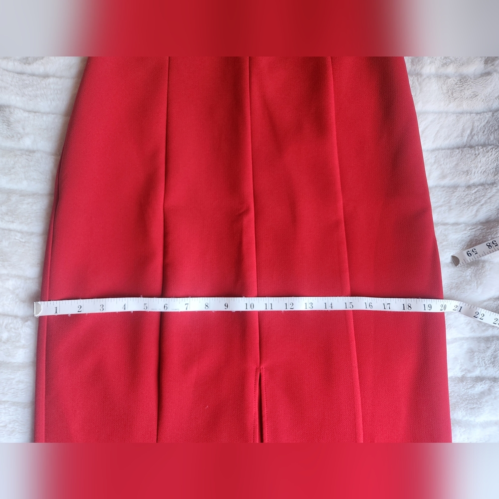 Zara midi dress with pearl straps red size XL BNWT - Picture 11 of 15